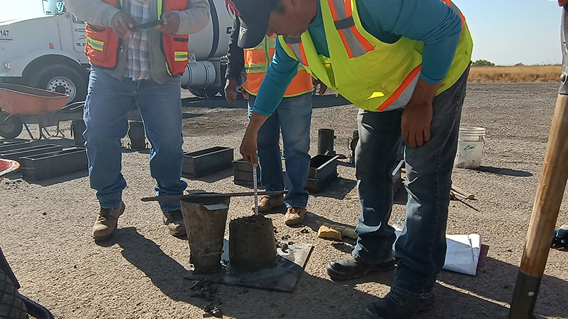 Elaboración de cilindros de concreto para ensayes de compactación, ASA PBL 2023
