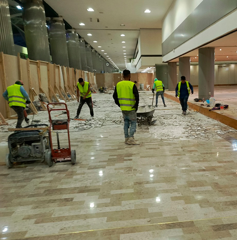 Retiro de Piso Existente y Sustitución de Pisos Vinílicos en Edificaciones Pertenecientes al Aeropuerto Internacional Benito Juárez Ciudad de México, CDMX 2024