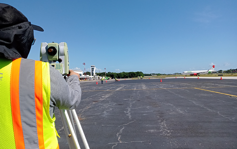 Verificación de puntos en para trazo de señalamiento horizontal por medio de estacion total para planos ASBUILT, ASA CTM 2022